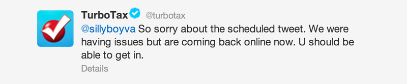Illustration for article titled TurboTax Went Down At a Kind of Crucial Moment and Didn't Handle It Well on Twitter